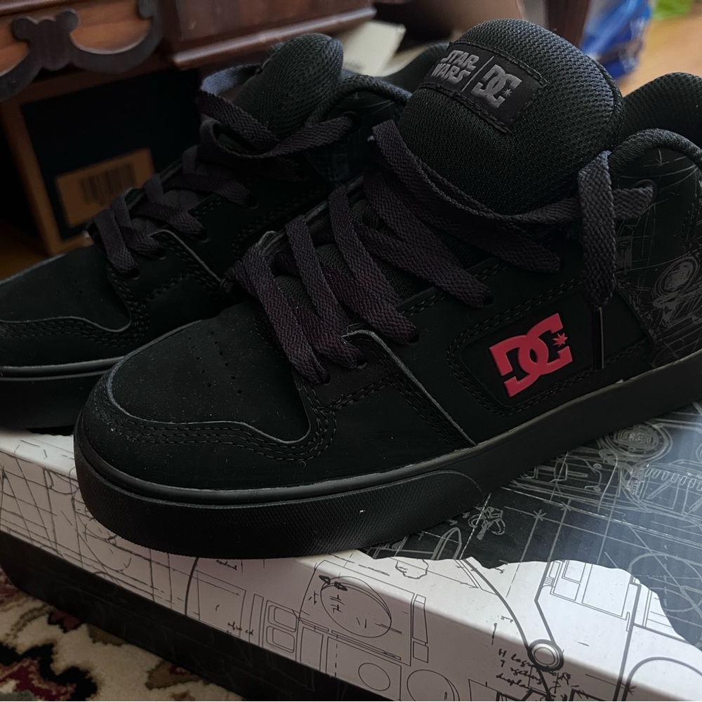 DC Star Wars Pure Mid Mens Black Nubuck Collaboration Sneakers Shoes